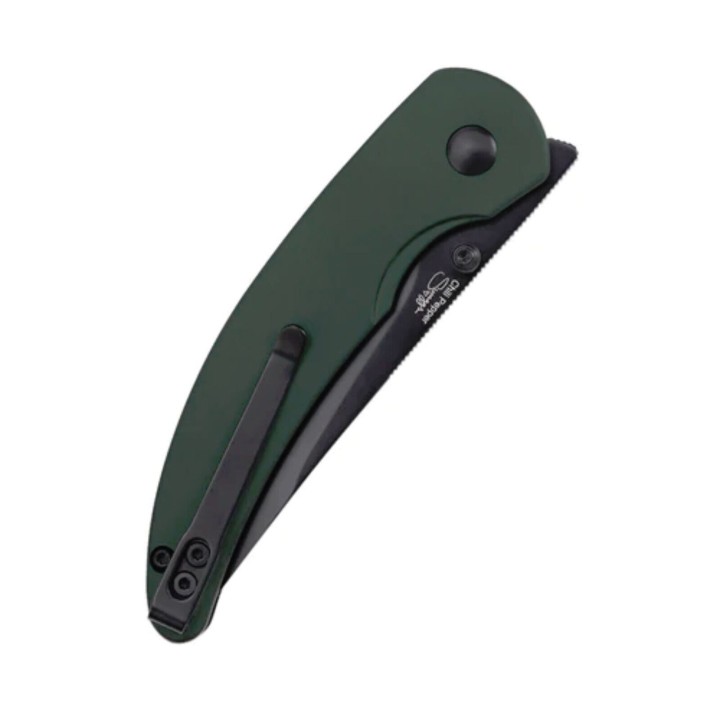 Couteau Kizer Chili Pepper Green Button Lock Manche Alu Lame Acier CPM-3V Clip KIV3601A1 - Livraison Gratuite