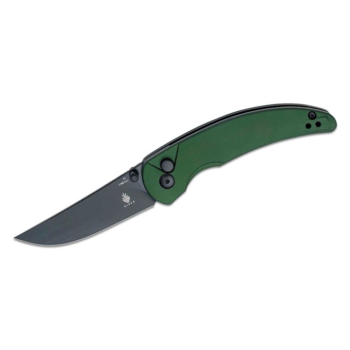 Couteau Kizer Chili Pepper Green Button Lock Manche Alu Lame Acier CPM-3V Clip KIV3601A1 - Livraison Gratuite