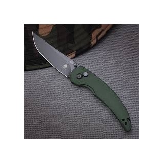 Couteau Kizer Chili Pepper Green Button Lock Manche Alu Lame Acier CPM-3V Clip KIV3601A1 - Livraison Gratuite