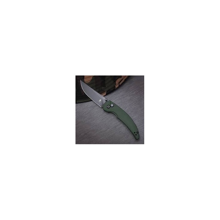Couteau Kizer Chili Pepper Green Button Lock Manche Alu Lame Acier CPM-3V Clip KIV3601A1 - Livraison Gratuite