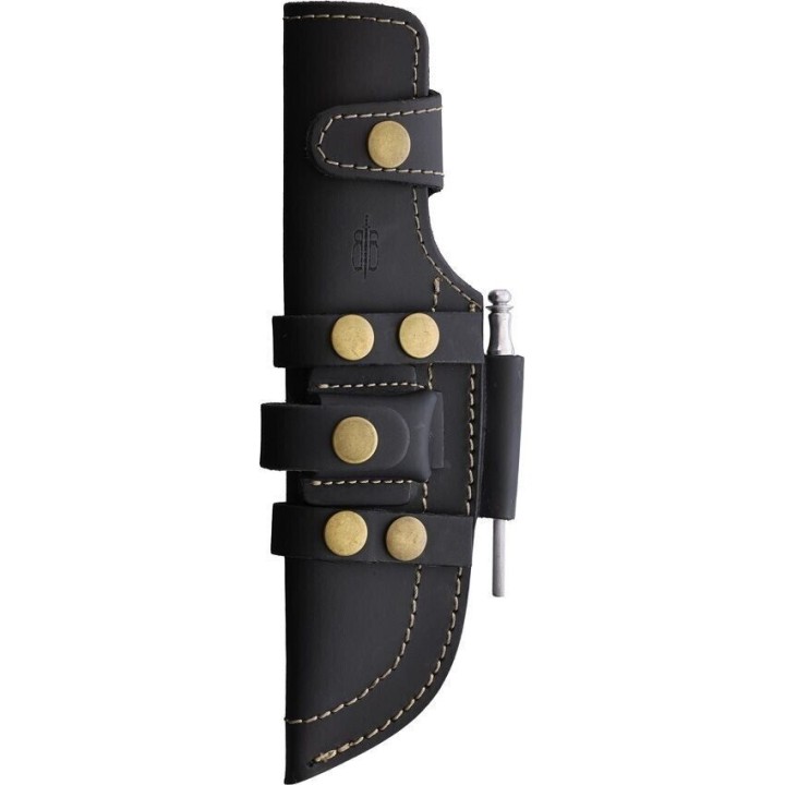 Couteau de Survie BucknBear Tracker Tanto Lame Acier 440C Manche Micarta Etui Cuir BNB1221TT - Livraison Gratuite