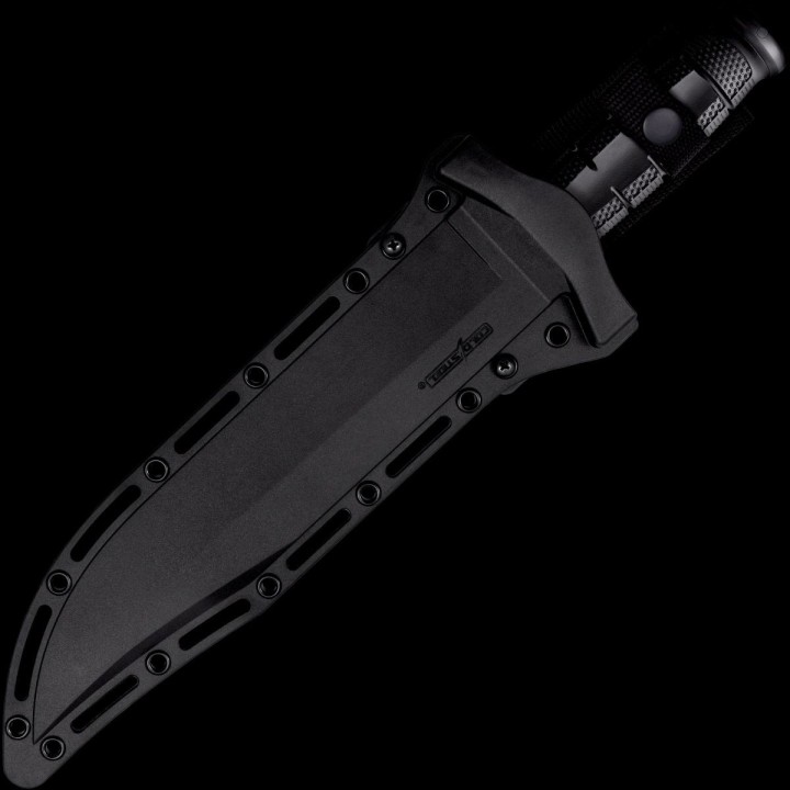 Couteau Cold Steel Leatherneck Bowie Lame Acier D2 Manche Black Kray-Ex Etui Secure-Ex CSFXLTHRNK - Livraison Gratuite