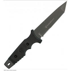 Couteau Smith&Wesson Special Ops Tactical Tanto Serrated Acier 9Cr17 Manche Zytel SW7S - Livraison Gratuite