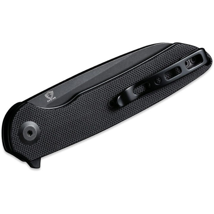 Couteau Sencut Kyril Black Lame Acier 9Cr18MoV Manche G10 IKBS Linerlock Clip S220011 - Livraison Gratuite