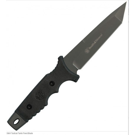 Couteau Smith&Wesson Special Ops Tactical Tanto Plain Edge Acier 9Cr17 Manche Zytel SW7 - Livraison Gratuite