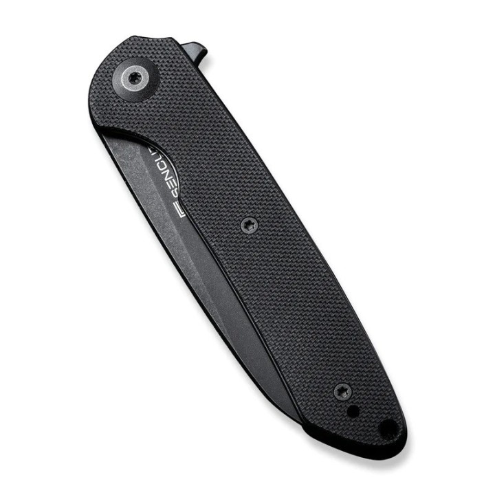 Couteau Sencut Kyril Black Lame Acier 9Cr18MoV Manche G10 IKBS Linerlock Clip S220011 - Livraison Gratuite