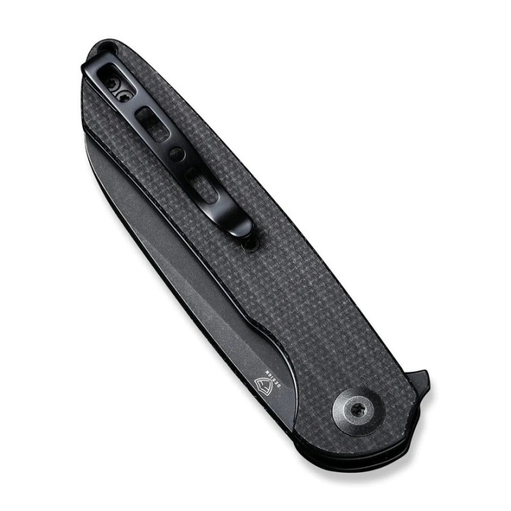 Couteau Sencut Kyril Black Lame Acier 9Cr18MoV Manche Micarta IKBS Linerlock Clip S220013 - Livraison Gratuite