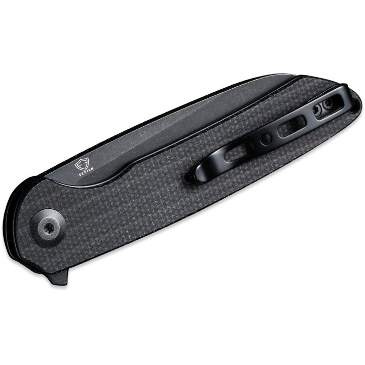 Couteau Sencut Kyril Black Lame Acier 9Cr18MoV Manche Micarta IKBS Linerlock Clip S220013 - Livraison Gratuite
