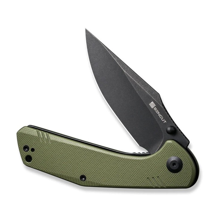 Couteau SENCUT Actium OD Green Manche G10 Lame Acier D2 IKBS Linerlock CLip SA02E - Livraison Gratuite