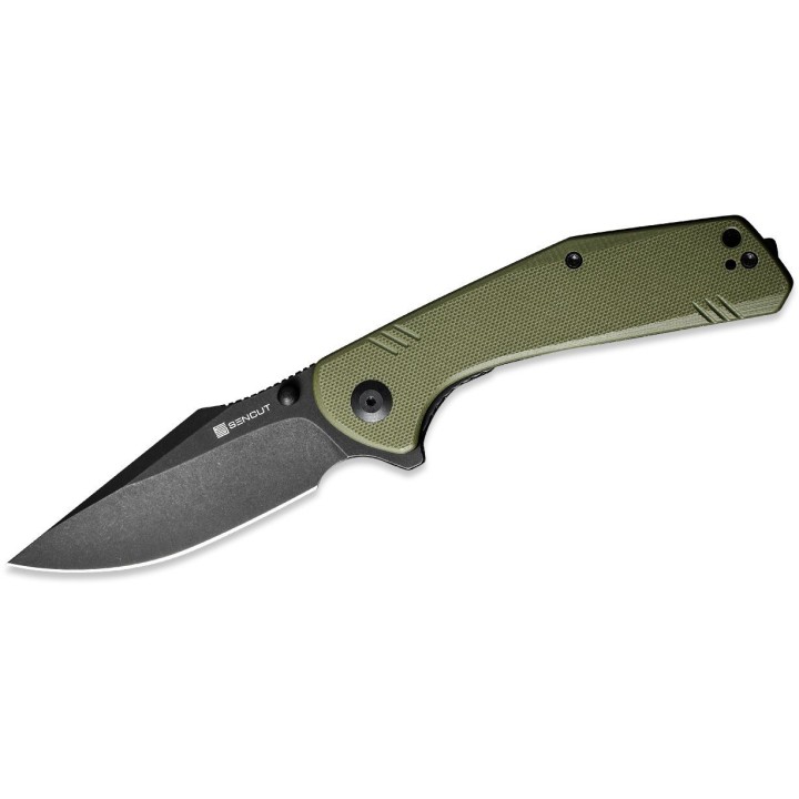 Couteau SENCUT Actium OD Green Manche G10 Lame Acier D2 IKBS Linerlock CLip SA02E - Livraison Gratuite
