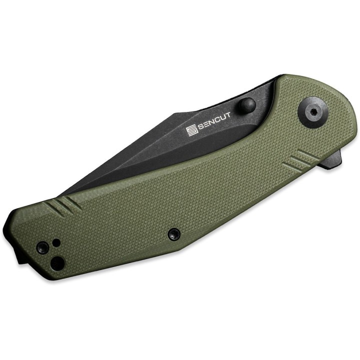 Couteau SENCUT Actium OD Green Manche G10 Lame Acier D2 IKBS Linerlock CLip SA02E - Livraison Gratuite