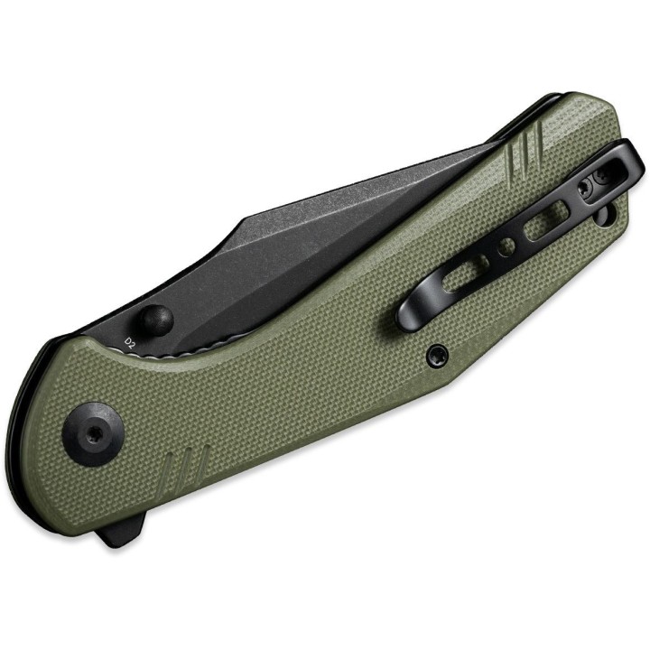 Couteau SENCUT Actium OD Green Manche G10 Lame Acier D2 IKBS Linerlock CLip SA02E - Livraison Gratuite