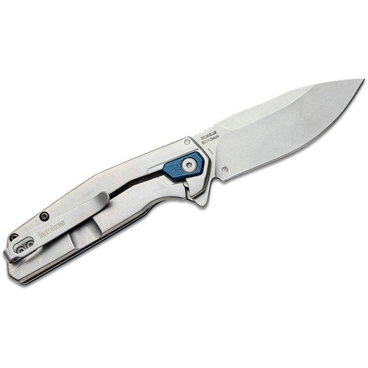 Couteau Kershaw Lucid A/O Lame Acier 8Cr13MoV Manche GFN/Stainless Blue Framelock Clip KS2036 - Livraison Gratuite