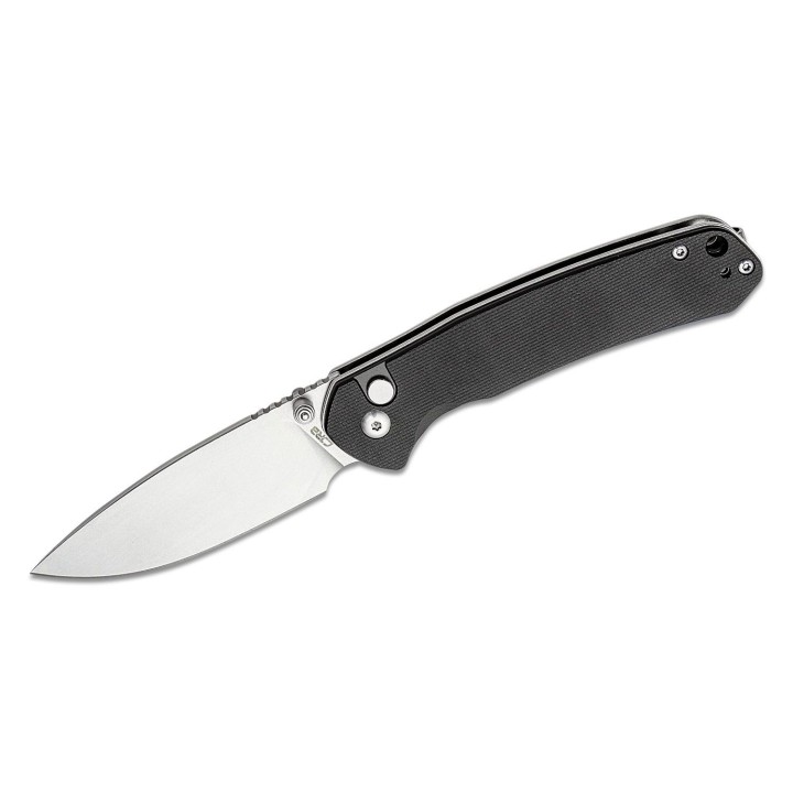 Couteau CJRB Pyrite Black Lame Acier AR-RPM9 Manche G10 IKBS Button Lock J1925BK - Livraison Gratuite