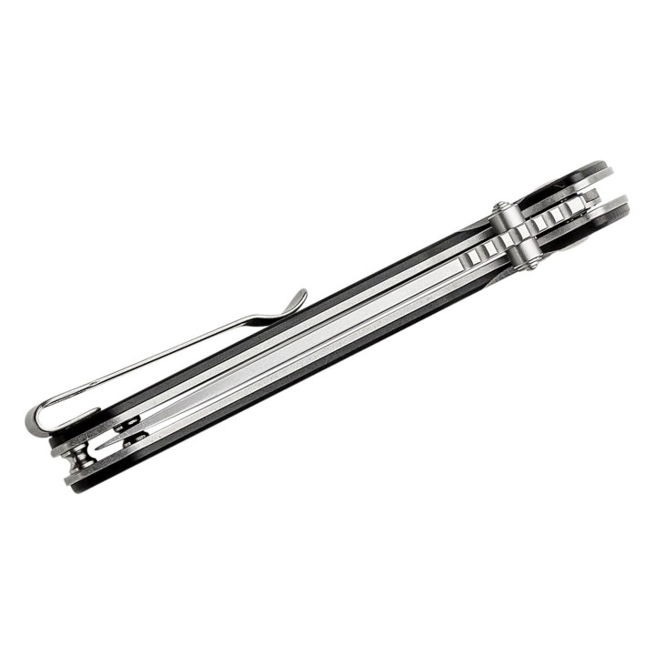 Couteau CJRB Pyrite Black Lame Acier AR-RPM9 Manche G10 IKBS Button Lock J1925BK - Livraison Gratuite