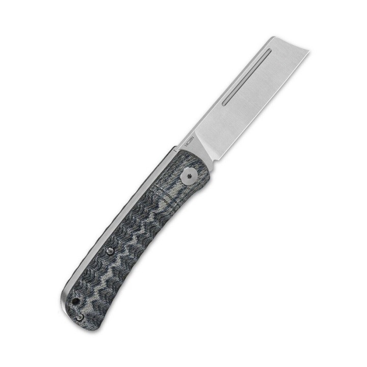 Couteau QSP Hedgehog Denim Blue Manche Micarta Lame Acier 14C28N Slip Joint QS142B - Livraison Gratuite