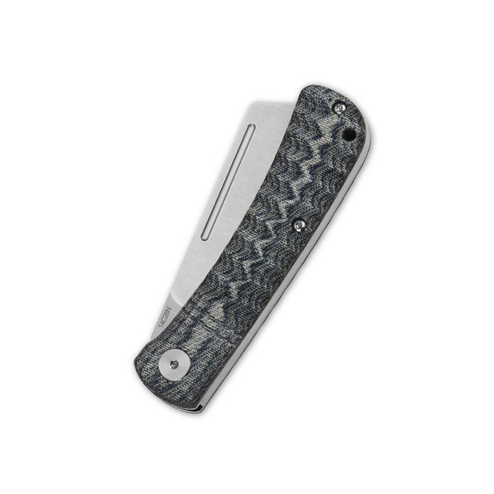 Couteau QSP Hedgehog Denim Blue Manche Micarta Lame Acier 14C28N Slip Joint QS142B - Livraison Gratuite