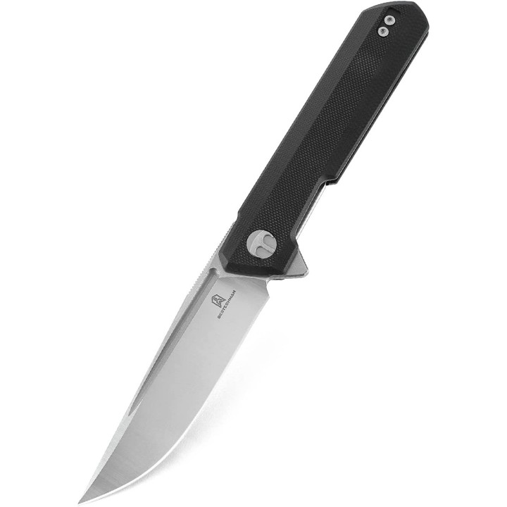 Couteau Bestech Bestechman Dundee Black Lame Acier D2 Manche G10 IKBS Linerlock Clip BTKMK01A - Livraison Gratuite