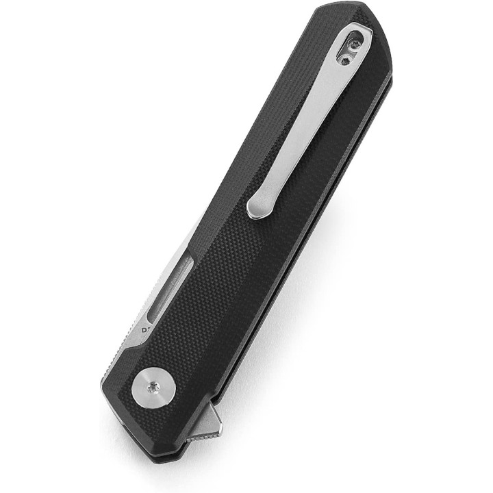 Couteau Bestech Bestechman Dundee Black Lame Acier D2 Manche G10 IKBS Linerlock Clip BTKMK01A - Livraison Gratuite