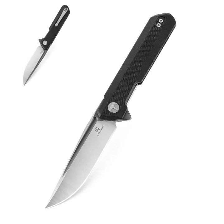 Couteau Bestech Bestechman Dundee Black Lame Acier D2 Manche G10 IKBS Linerlock Clip BTKMK01D - Livraison Gratuite