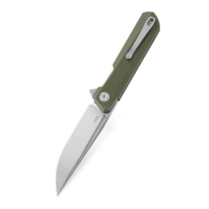 Couteau Bestech Bestechman Dundee Green Lame Acier D2 Manche G10 IKBS Linerlock Clip BTKMK01B - Livraison Gratuite