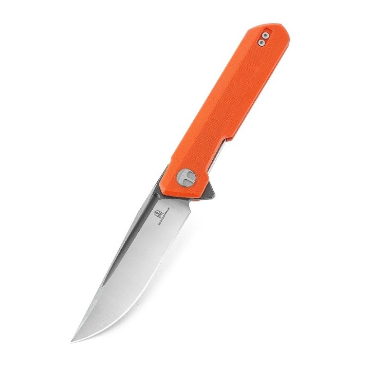 Couteau Bestech Bestechman Dundee Orange Lame Acier D2 Manche G10 IKBS Linerlock Clip BTKMK01H - Livraison Gratuite