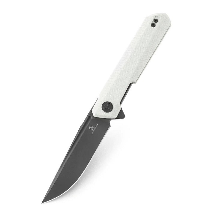 Couteau Bestech Bestechman Dundee White Lame Acier D2 Manche G10 IKBS Linerlock Clip BTKMK01I - Livraison Gratuite