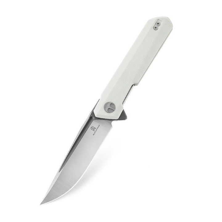 Couteau Bestech Bestechman Dundee White Lame Acier D2 Manche G10 IKBS Linerlock Clip BTKMK01G - Livraison Gratuite