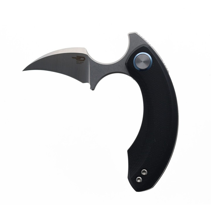 Couteau Bestech Strelit Black Lame Acier 14C28N Manche G10 IKBS Linerlock Clip BTKG52A1 - Livraison Gratuite