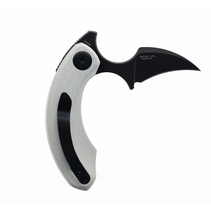 Couteau Bestech Strelit White Lame Acier 14C28N Manche G10 IKBS Linerlock Clip BTKG52D - Livraison Gratuite