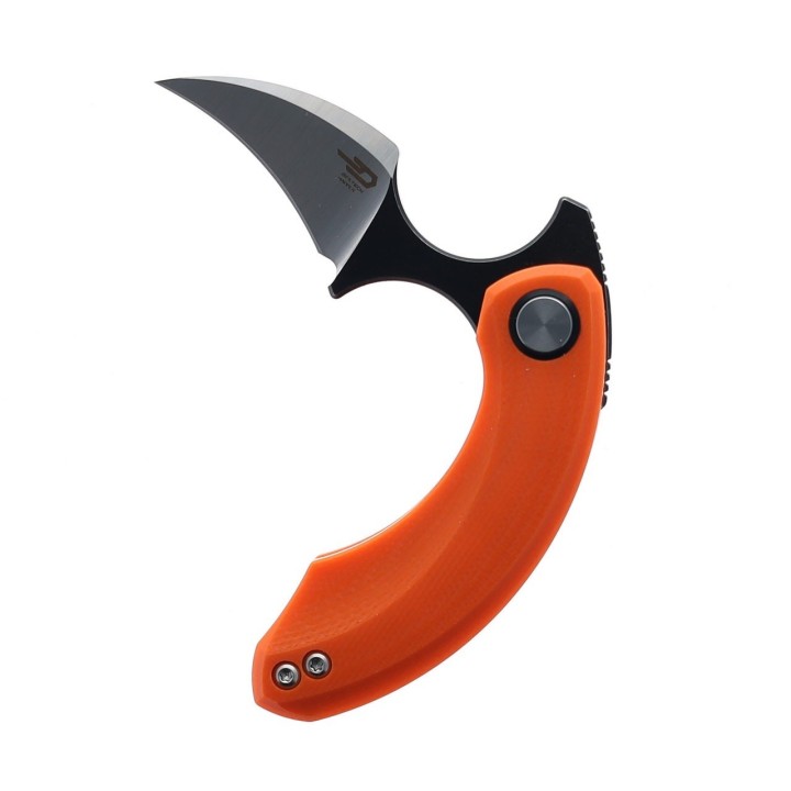 Couteau Bestech Strelit Orange Lame Acier 14C28N Manche G10 IKBS Linerlock Clip BTKG52C2 - Livraison Gratuite