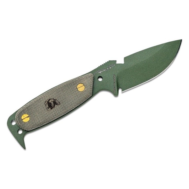 Couteau DPx Gear HEST Original OD Green Lame Acier D2 Manche Micarta Etui Kydex Made USA DPXHSX114 - Livraison Gratuite