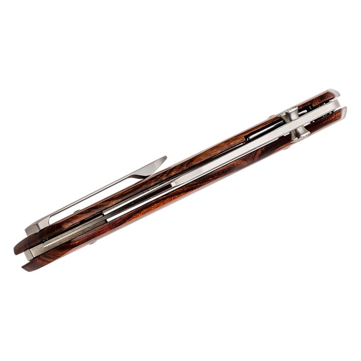 Couteau ArtisanCutlery Ahab Wood Manche Bois Lame Acier AR-RPM9 IKBS Linerlock Clip ATZ1851PWD - Livraison Gratuite