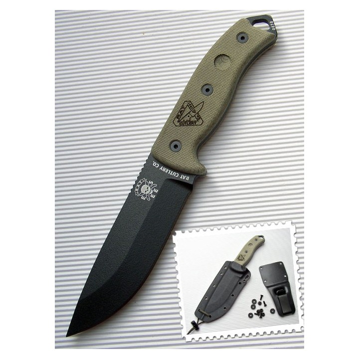 Rat Cutlery / ESEE RC-5 RC5 Survival Black - RC5PBK - Couteau RC / ESEE