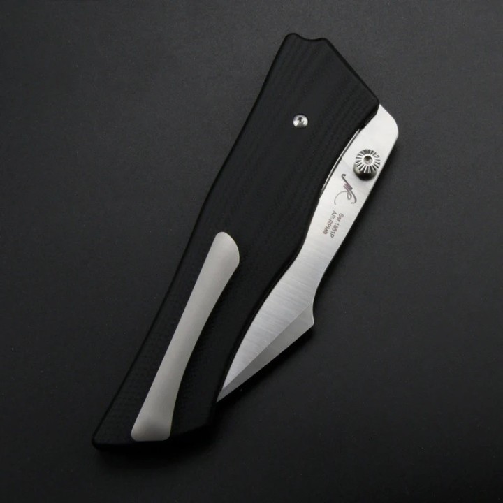 Couteau ArtisanCutlery Ahab Black G10 Manche Black G10 Lame Acier AR-RPM9 IKBS Linerlock Clip ATZ1851PBK - Livraison Gratuite