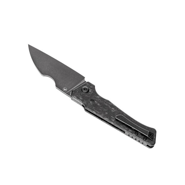 Couteau Kansept Egress Black Manche Fibre de Carbone Lame Acier CPM-S35VN IKBS Linerlock Clip K1033B2 - Livraison Gratuite
