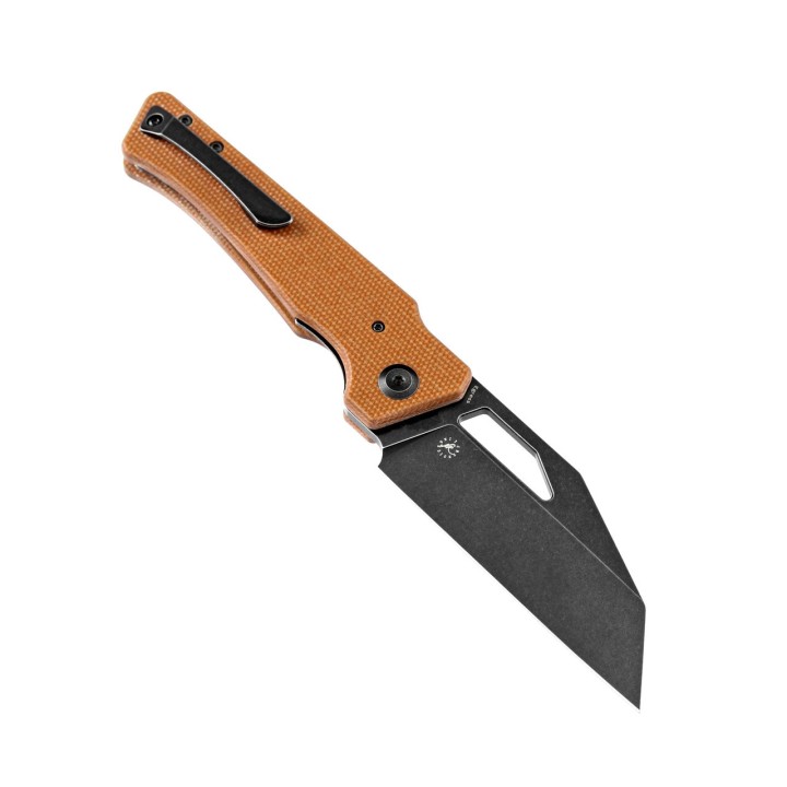 Couteau Kansept Egress Orange Manche Micarta Lame Acier CPM-S35VN IKBS Linerlock Clip K1033A2 - Livraison Gratuite