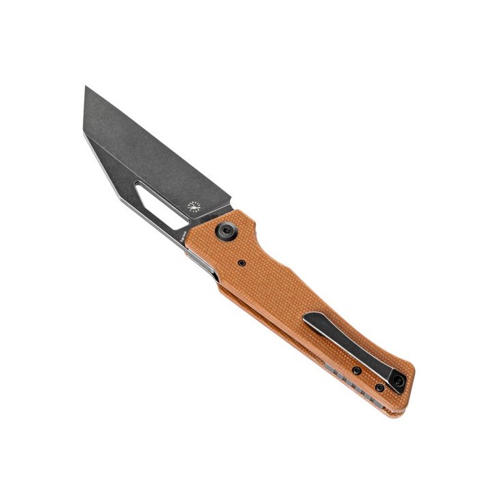 Couteau Kansept Egress Orange Manche Micarta Lame Acier CPM-S35VN IKBS Linerlock Clip K1033A2 - Livraison Gratuite