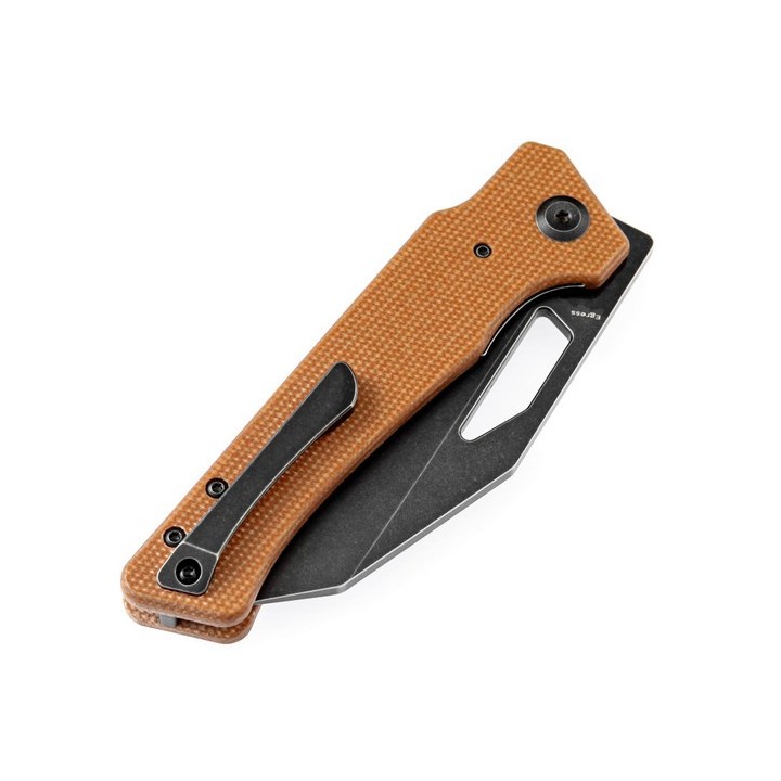 Couteau Kansept Egress Orange Manche Micarta Lame Acier CPM-S35VN IKBS Linerlock Clip K1033A2 - Livraison Gratuite