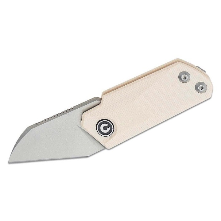 Couteau Civivi Ki-V Detent Lock Lame Acier 9Cr18MoV Manche White G10 IKBS Clip CIVC2108C - Livraison Gratuite