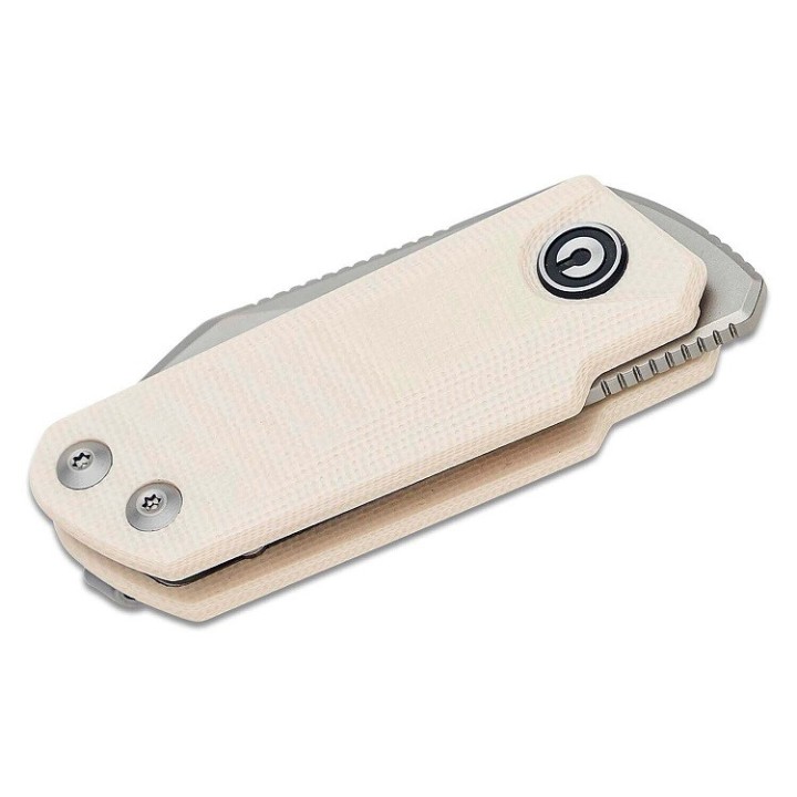 Couteau Civivi Ki-V Detent Lock Lame Acier 9Cr18MoV Manche White G10 IKBS Clip CIVC2108C - Livraison Gratuite
