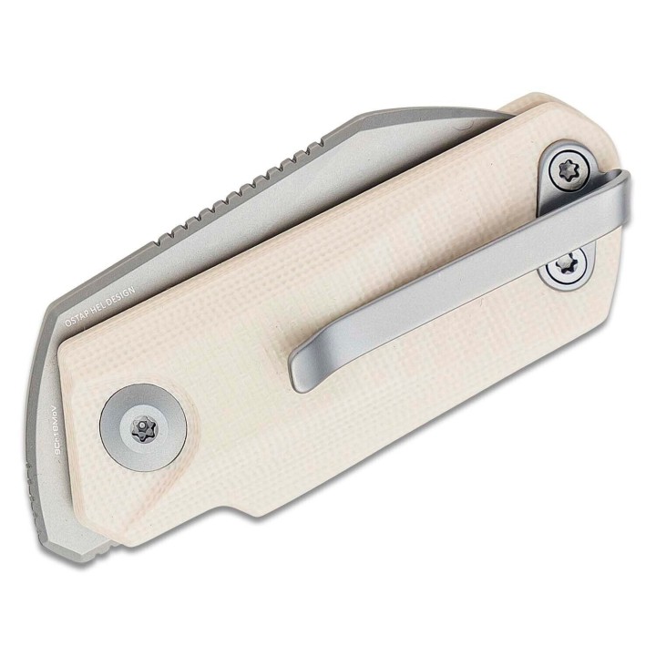 Couteau Civivi Ki-V Detent Lock Lame Acier 9Cr18MoV Manche White G10 IKBS Clip CIVC2108C - Livraison Gratuite
