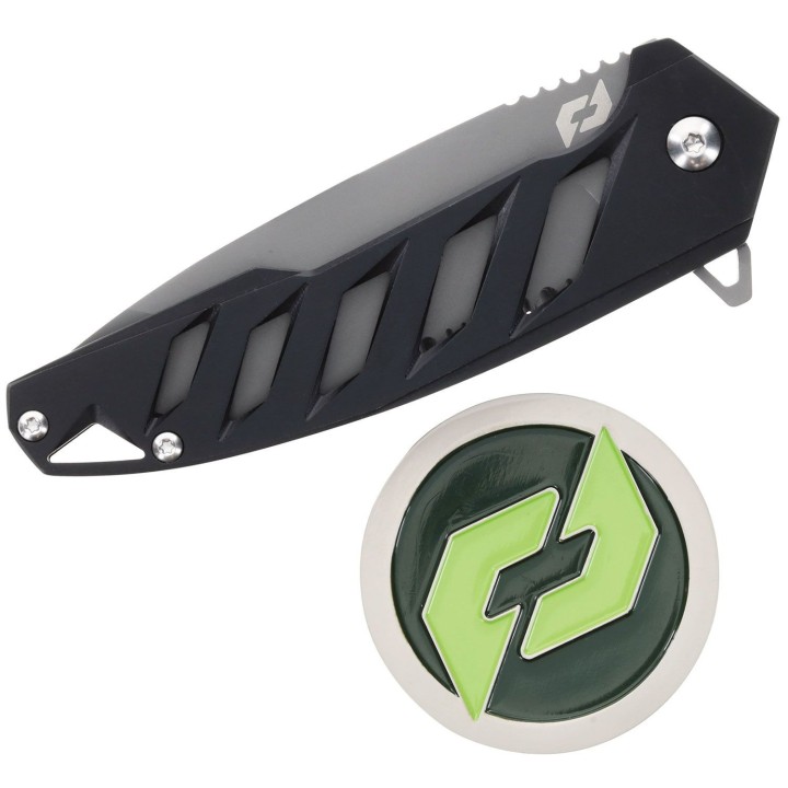 Couteau Schrade Ventricle Tanto Lame Acier AUS-10 Manche Aluminum Framelock Clip SCH1159322 - Livraison Gratuite
