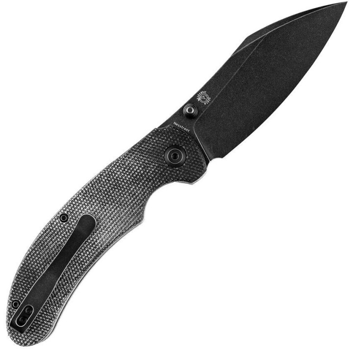 Couteau Kansept Nesstreet Black Lame Acier CPM-S35Vn BW Manche Micarta IKBS Linerlock Clip K1039A2 - Livraison Gratuite