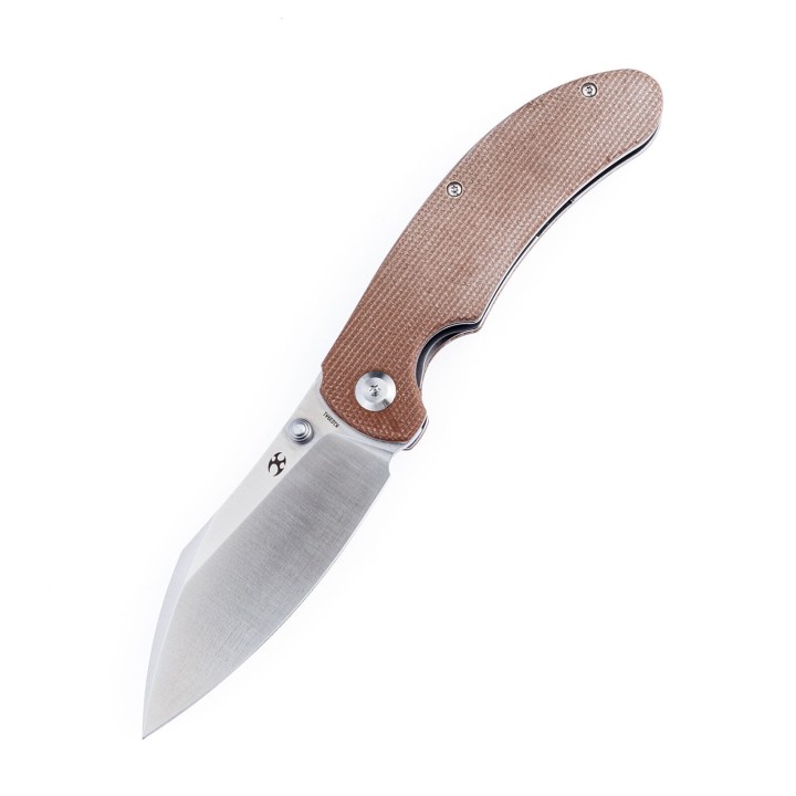 Couteau Kansept Nesstreet Brown Lame Acier CPM-S35Vn BW Manche Micarta IKBS Linerlock Clip K1039A1 - Livraison Gratuite