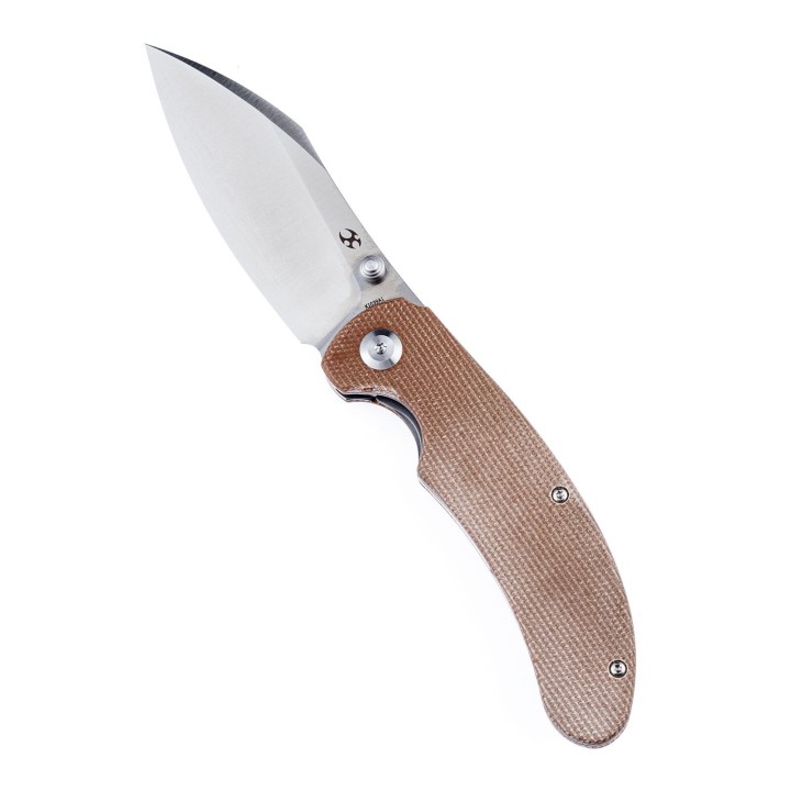 Couteau Kansept Nesstreet Brown Lame Acier CPM-S35Vn BW Manche Micarta IKBS Linerlock Clip K1039A1 - Livraison Gratuite