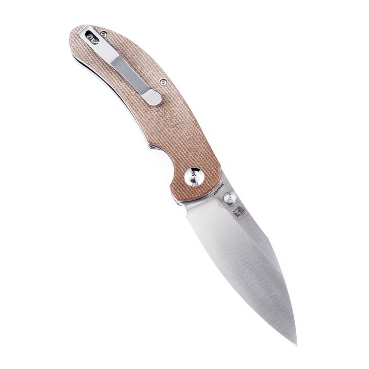 Couteau Kansept Nesstreet Brown Lame Acier CPM-S35Vn BW Manche Micarta IKBS Linerlock Clip K1039A1 - Livraison Gratuite