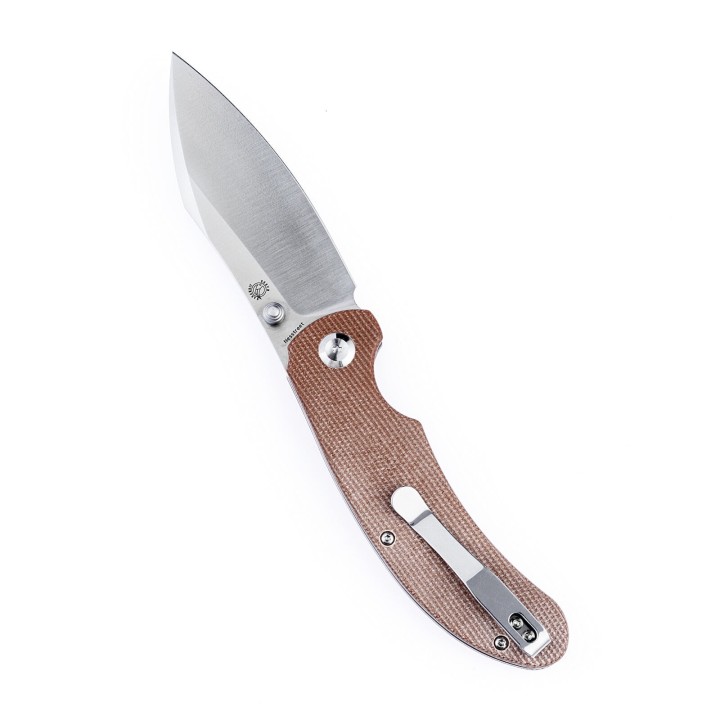 Couteau Kansept Nesstreet Brown Lame Acier CPM-S35Vn BW Manche Micarta IKBS Linerlock Clip K1039A1 - Livraison Gratuite