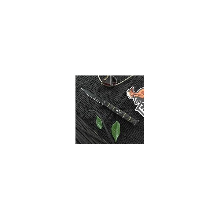Couteau United Cutlery USMC Stiletto Lame Acier 420 Manche Aluminium Linerlock Clip UC3232 - Livraison Gratuite