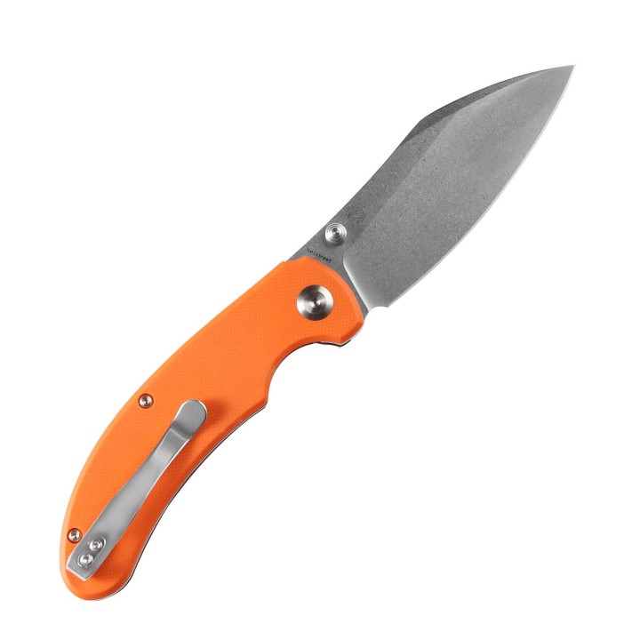 Couteau Kansept Nesstreet Orange Lame Acier CPM-S35Vn Manche G10 IKBS Linerlock Clip K1039A5 - Livraison Gratuite